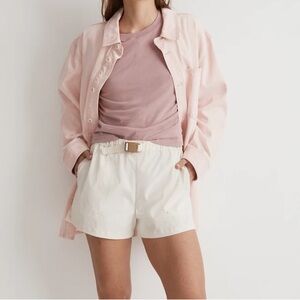 Madewell White Cargo hiking Shorts Elastic Waist Lightweight